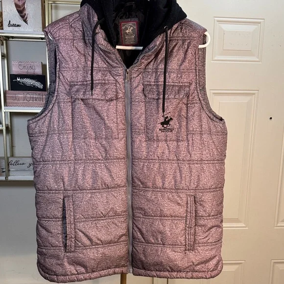 Beverly Hills Polo Club Gray Quilted Vest - Picture 6 of 7
